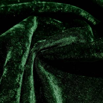 Luxury Emerald Green Plain Viscose Velvet Fabric 7.25 Meter in Surat