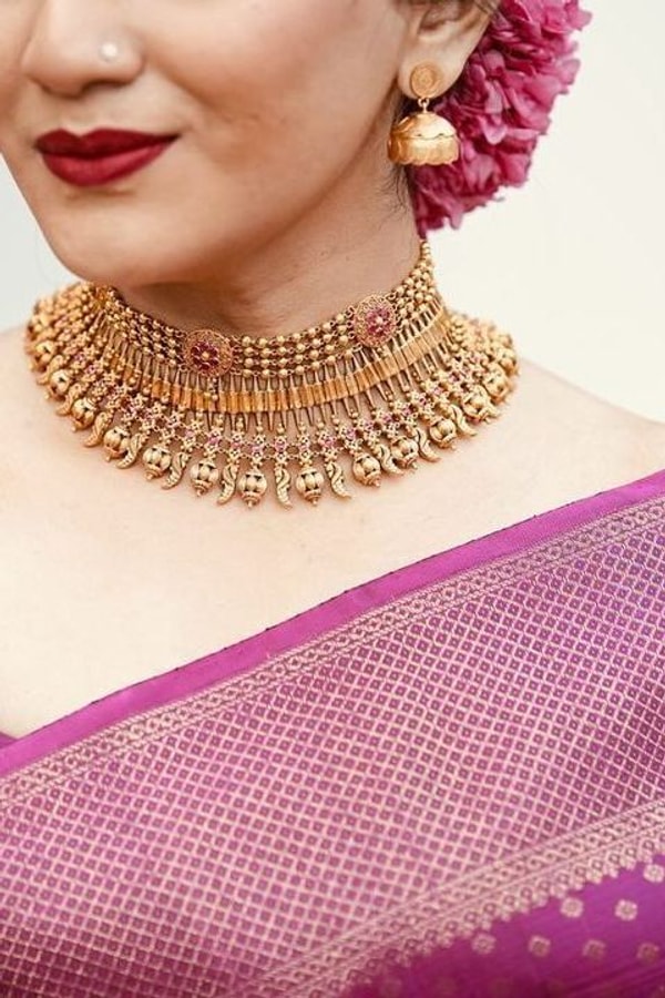 Magenta Plum Banarasi Soft Silk Saree with Fine Copper Zari Weave and Rich Copper Pallu  in Surat