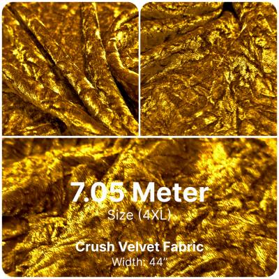 Majestic Mustard Crush Velvet Fabric 5 Meter Manufacturers in Port Blair