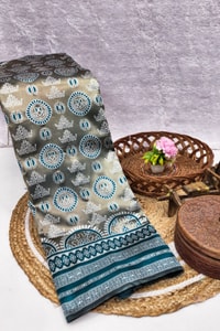 Mandala Motif Banarasi Soft Silk Saree with Striped Zari Border in Six Shades  in Surat
