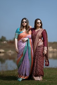 Maroon Banarasi Soft Silk Saree with Diagonal Zari Stripes and Beige Gold Brocade Pallu  in Surat