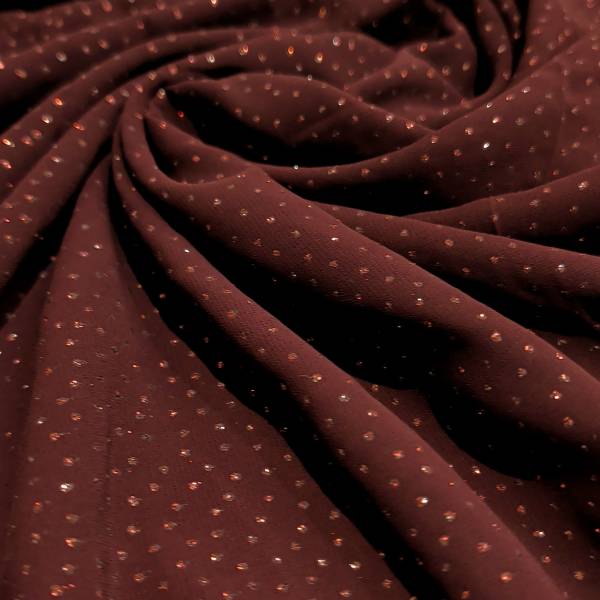 Maroon Sparkle Georgette Fabric 2.50 Meter  in Surat