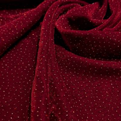 Maroon Sparkle Velvet Fabric 6.05 Meter in Surat