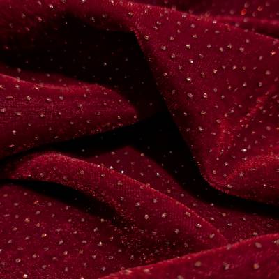 Maroon Sparkle Velvet Fabric 7.45 Meter Manufacturers in Supaul