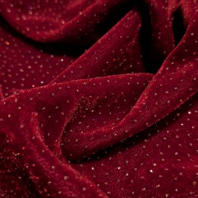Maroon Sparkle Velvet Fabric 7.65 Meter Manufacturers in Supaul