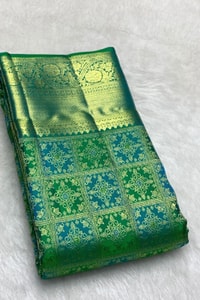 Meenakari Brocade Banarasi Soft Silk Saree with Multi-Colour Jaal in Eight Rich Shades  in Surat