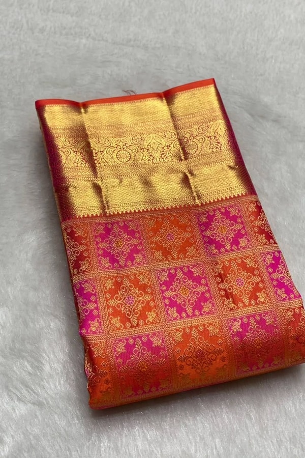 Meenakari Brocade Banarasi Soft Silk Saree with Multi-Colour Jaal in Eight Rich Shades  in Surat