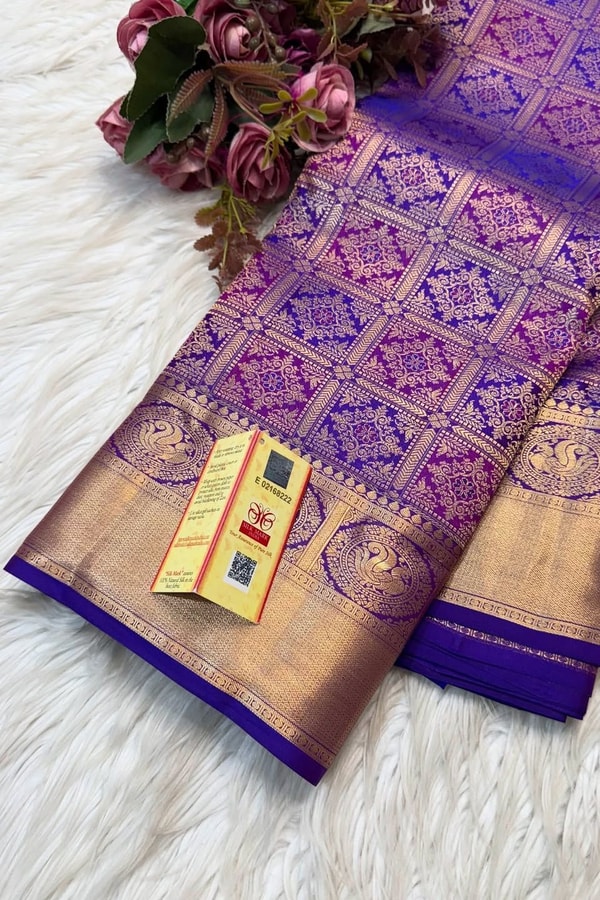 Meenakari Brocade Banarasi Soft Silk Saree with Multi-Colour Jaal in Eight Rich Shades  in Surat
