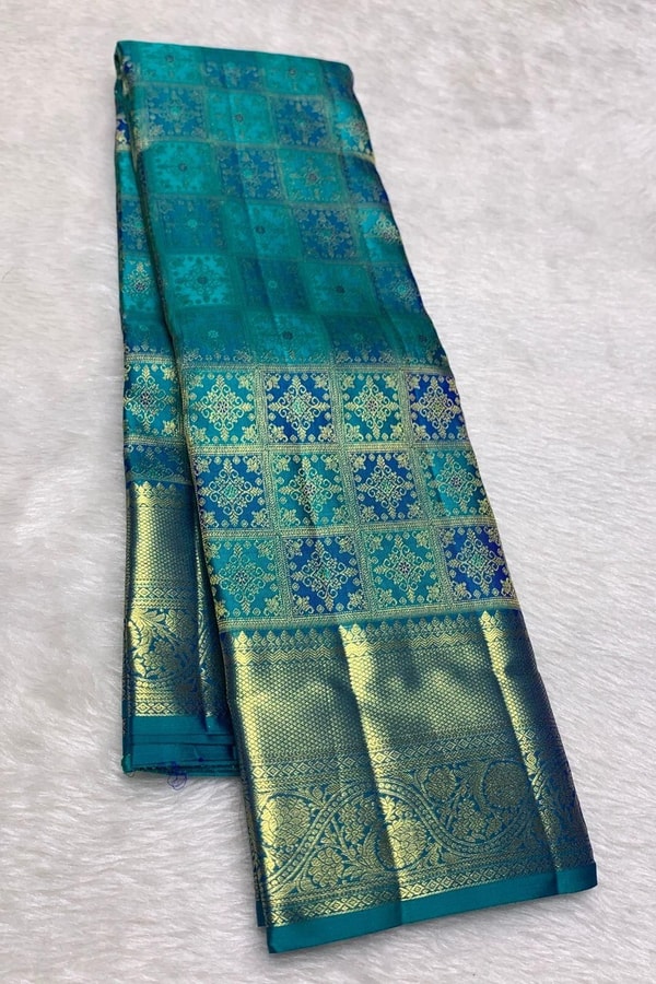 Meenakari Brocade Banarasi Soft Silk Saree with Multi-Colour Jaal in Eight Rich Shades  in Surat