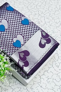 Meenakari Butta Banarasi Soft Silk Saree with Zigzag Zari Border in Five Muted Shades  in Surat