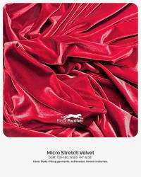 Micro Stretch Velvet Fabric GSM 150 to 180 Width 44 Inch and 58 Inch for Garments Activewear Dance  in Surat