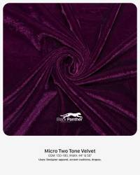 Micro Two Tone Velvet Fabric GSM 150 to 180 Width 44 Inch and 58 Inch for Apparel Cushions Drapes  in Surat