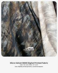 Micro Velvet 9000 Digital Printed Fabric GSM 150 to 250 Width 44 Inch and 58 Inch for Apparel  in Surat