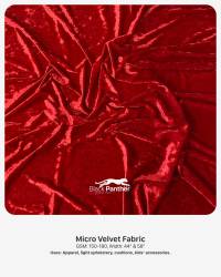 Micro Velvet Fabric GSM 150 to 180 Width 44 Inch and 58 Inch for Apparel Upholstery and Kids  in Surat