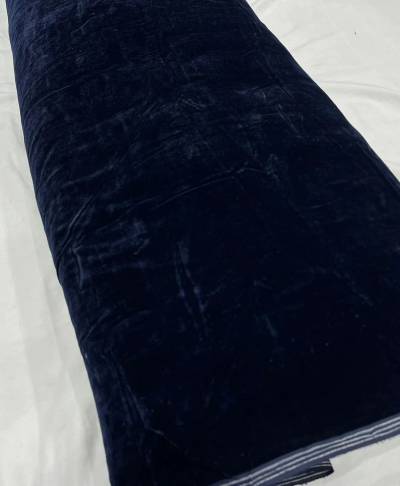 Mid night blue Elegant 9000 Micro Velvet Fabric 44 Inch for Kurti, Blouse, Gown & Crafting Manufacturers in Jaipur