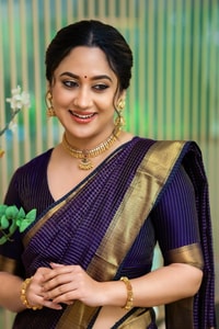Midnight Indigo Banarasi Soft Silk Saree with Plain Body and Wide Gold Zari Border  in Surat
