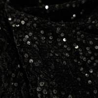 Midnight Spark Black Sequin Velvet Fabric 3 Meter  in Surat
