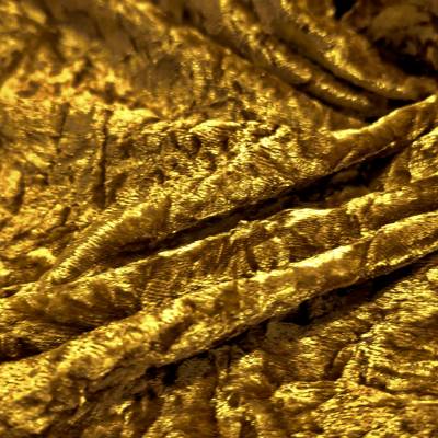 Mustard Crush Velvet Fabric 6.85 Meter Cut Manufacturers in Vadodara