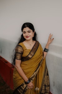 Mustard Gold Banarasi Saree with Black Striped Border and Woven Zari Pallu  in Surat