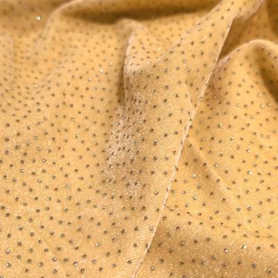 Mustard Sparkle Velvet Fabric – 1 Meter in Surat