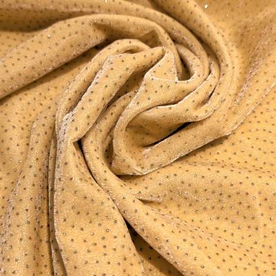 Mustard Sparkle Velvet Fabric – 6.65 Meter in Surat