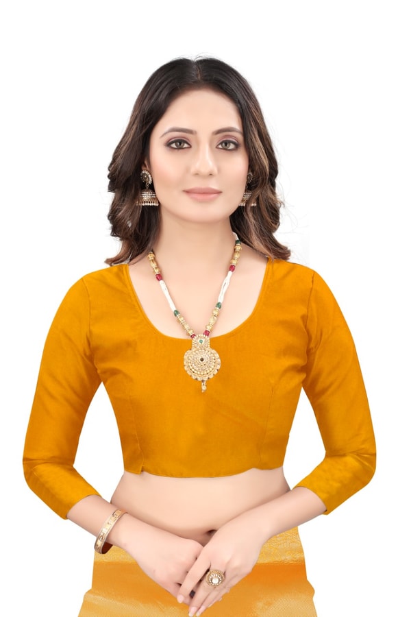 Mustard Yellow Banarasi Soft Silk Saree with All-Over Gold Floral Zari Jaal  in Surat