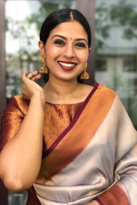 Off-White Banarasi Soft Silk Saree with Wide Copper Zari Border and Rich Copper Pallu  in Surat