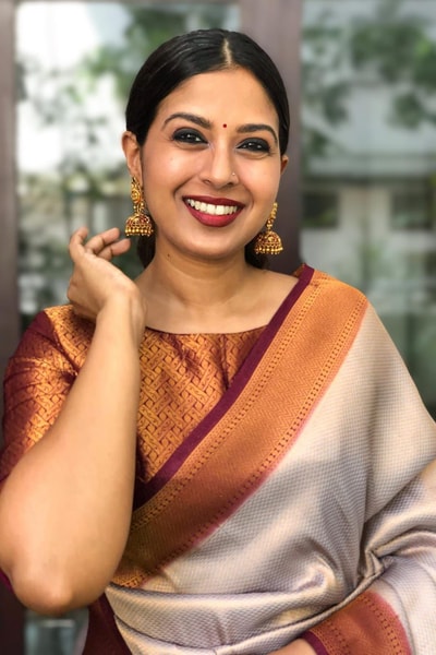 Off-White Banarasi Soft Silk Saree with Wide Copper Zari Border and Rich Copper Pallu in Surat