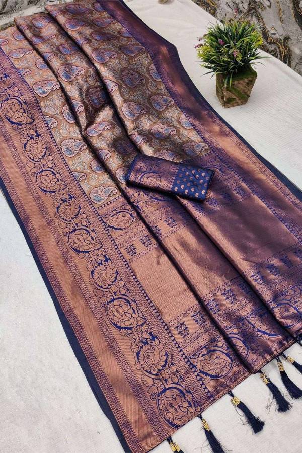 Opulent Kanjivaram Silk Saree Intricate Zari Weaving and Luxurious Design Saree  in Surat