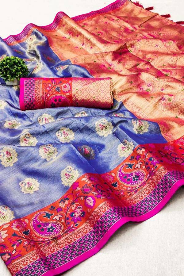 Opulent Kanjivaram Silk Saree Intricate Zari Weaving and Luxurious Desing Saree  in Surat