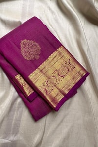 Paisley Butta Banarasi Soft Silk Saree with Wide Gold Zari Border in Four Jewel Tones  in Surat