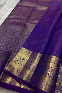 Paisley Butta Banarasi Soft Silk Saree with Wide Gold Zari Border in Four Jewel Tones  in Surat