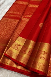 Paisley Butta Banarasi Soft Silk Saree with Wide Gold Zari Border in Four Jewel Tones  in Surat