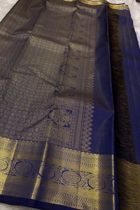 Paisley Butta Banarasi Soft Silk Saree with Wide Gold Zari Border in Four Jewel Tones  in Surat