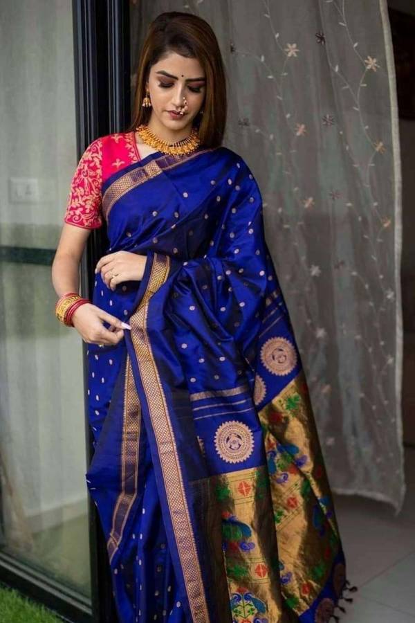 Paithani Sarees with Golden Butta Designs fancy saree  in Surat