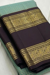 Pastel Checked Banarasi Soft Silk Saree with Contrast Dark Wine Zari Border in Five Shades  in Surat