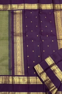 Pastel Checked Banarasi Soft Silk Saree with Contrast Dark Wine Zari Border in Five Shades  in Surat