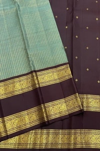 Pastel Checked Banarasi Soft Silk Saree with Contrast Dark Wine Zari Border in Five Shades  in Surat