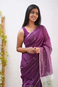 Pastel Linen-Look Soft Cotton Saree with Woven Buttis and Jacquard Border in Seven Shades  in Surat