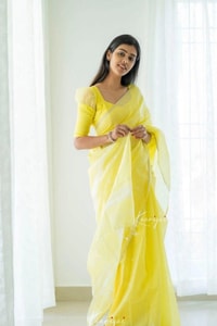 Pastel Linen-Look Soft Cotton Saree with Woven Buttis and Jacquard Border in Seven Shades  in Surat