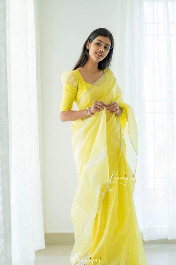 Pastel Linen-Look Soft Cotton Saree with Woven Buttis and Jacquard Border in Seven Shades  in Surat