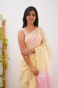 Pastel Linen-Look Soft Cotton Saree with Woven Buttis and Jacquard Border in Seven Shades  in Surat