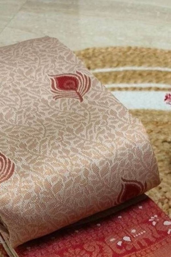 Peacock Pallu Banarasi Soft Silk Saree with Peacock Feather Buttas in Eleven Colourways  in Surat