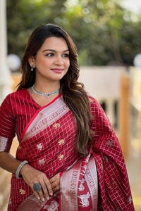 Pichwai Concept Soft Silk Saree with Elephant, Unicorn and Peacock Zari Motifs in Seven Shades  in Surat