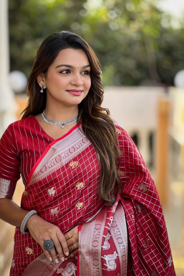Pichwai Concept Soft Silk Saree with Elephant, Unicorn and Peacock Zari Motifs in Seven Shades  in Surat