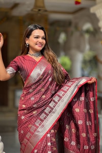 Pichwai Concept Soft Silk Saree with Elephant, Unicorn and Peacock Zari Motifs in Seven Shades  in Surat
