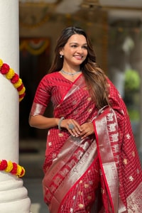 Pichwai Concept Soft Silk Saree with Elephant, Unicorn and Peacock Zari Motifs in Seven Shades  in Surat