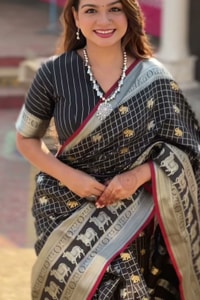 Pichwai Concept Soft Silk Saree with Elephant, Unicorn and Peacock Zari Motifs in Seven Shades  in Surat video 1