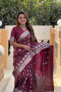 Pichwai Concept Soft Silk Saree with Elephant, Unicorn and Peacock Zari Motifs in Seven Shades  in Surat video 3