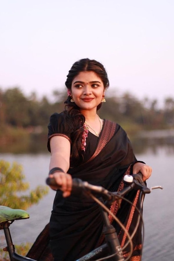 Plain Black Banarasi Soft Silk Saree with Rust Copper Zari Woven Border and Pallu  in Surat